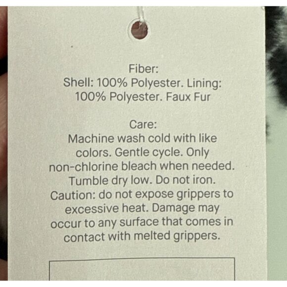 Women's Leopard Faux Fur Cozy Pull-on Slipper Socks with Grippers - Auden™ White - Picture 5 of 5